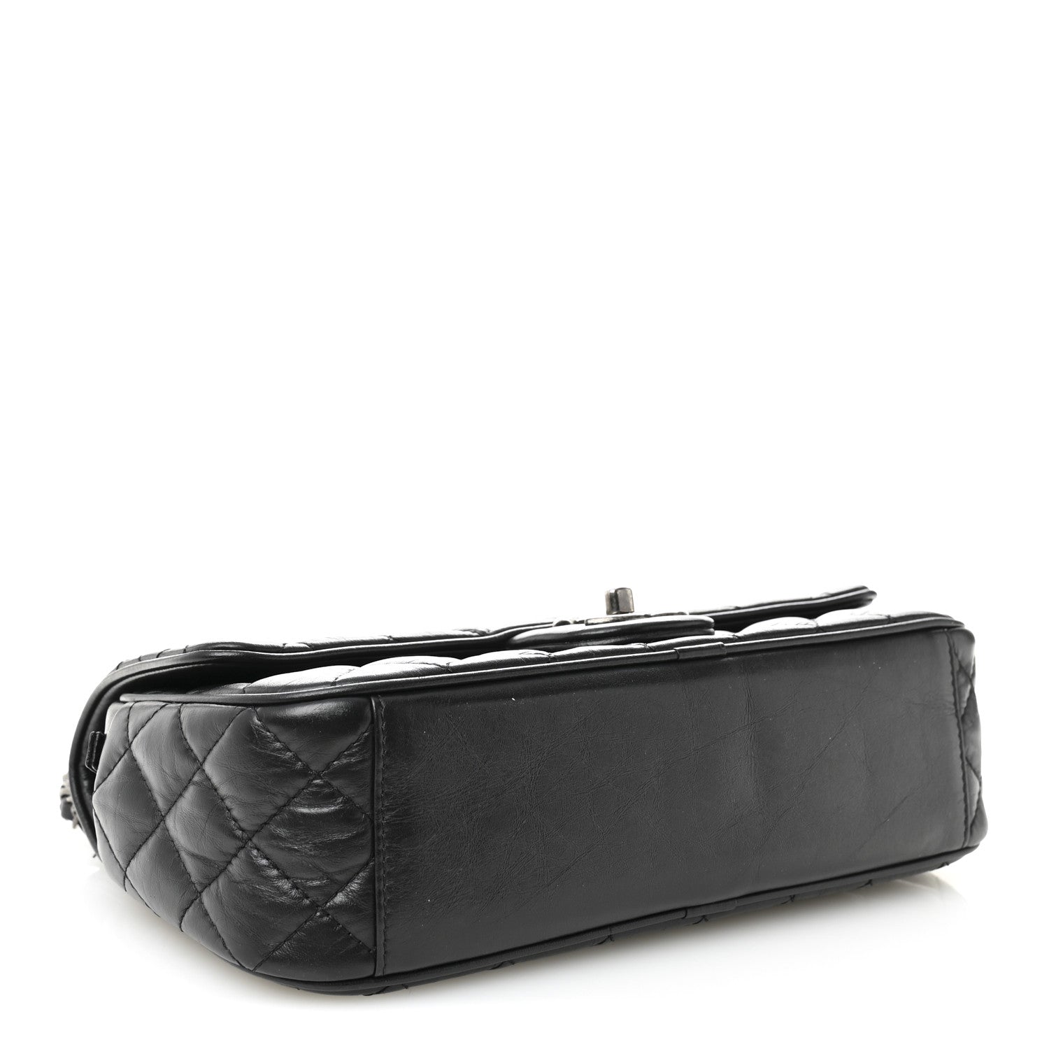 Chanel Aged Calfskin Quilted Medium Easy Flap Black Black 4 of 10