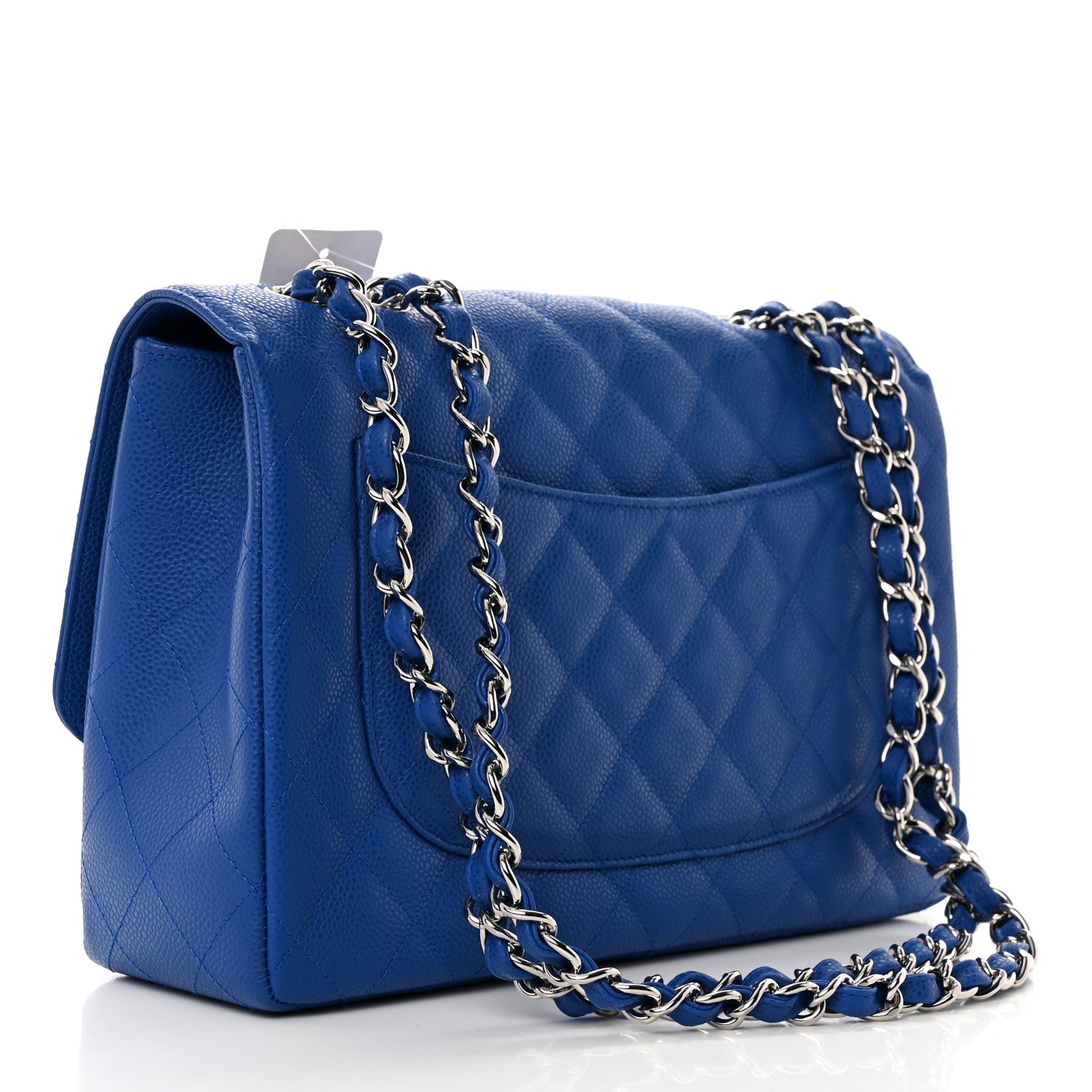 Chanel Caviar Quilted Jumbo Single Flap Dark Blue 4 of 11