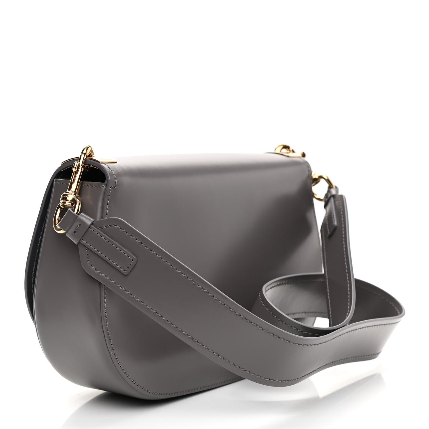 Smooth Calfskin Anna Shoulder Bag Urban Grey