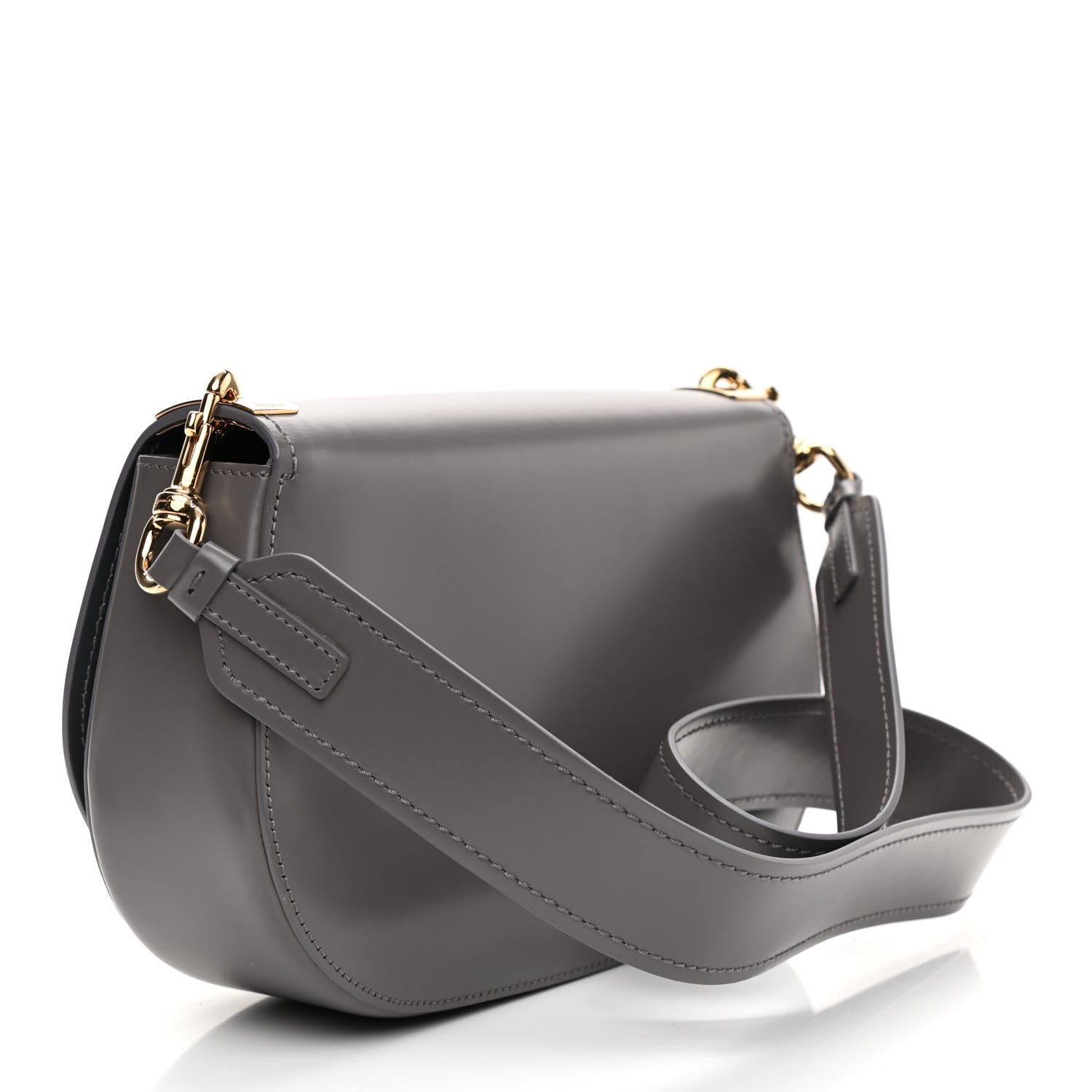 Salvatore Ferragamo Smooth Calfskin Anna Shoulder Bag Urban Grey 3 of 8