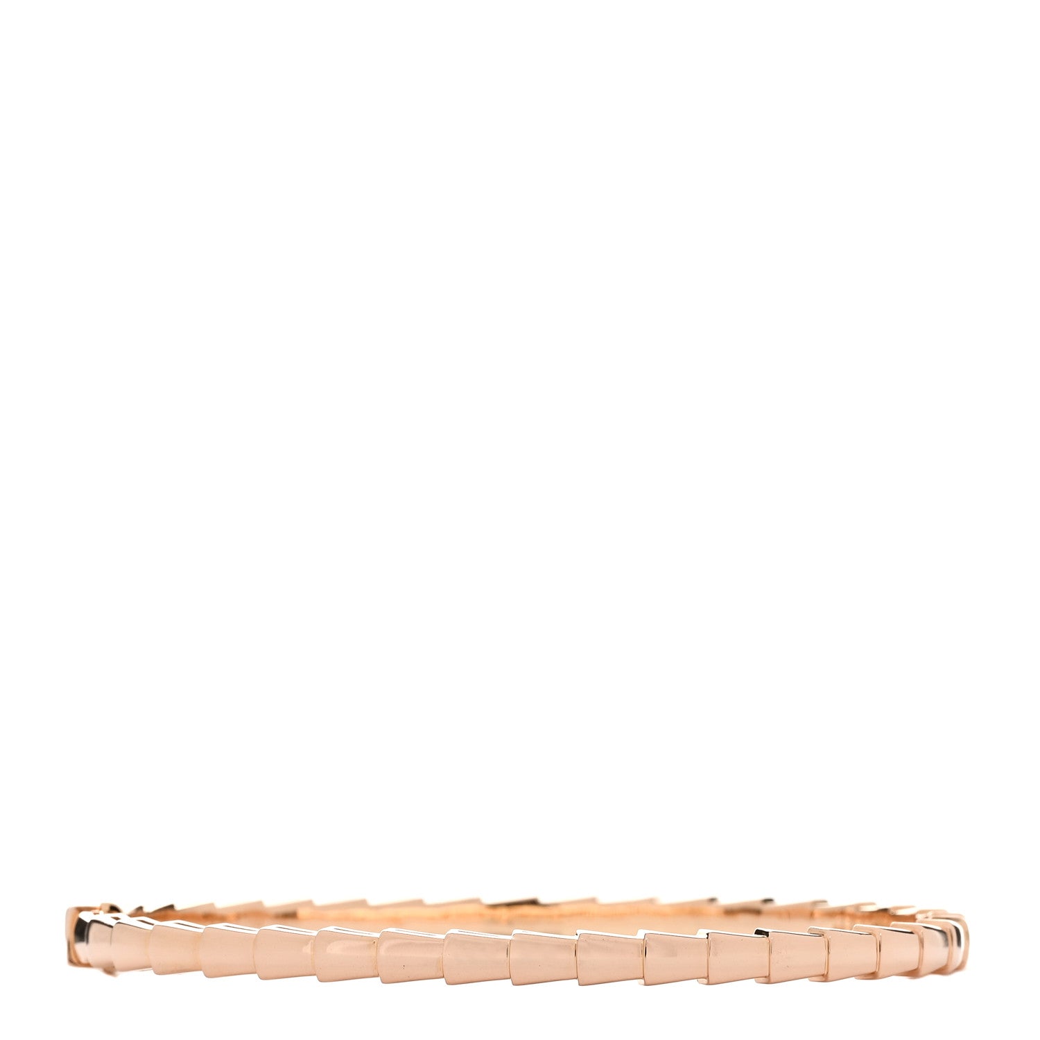 Bulgari 18K Rose Gold Serpenti Viper Bangle Bracelet ML 2 of 5