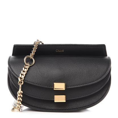 Chloe Calfskin Nano Georgia Crossbody Bag Black 1 of 9