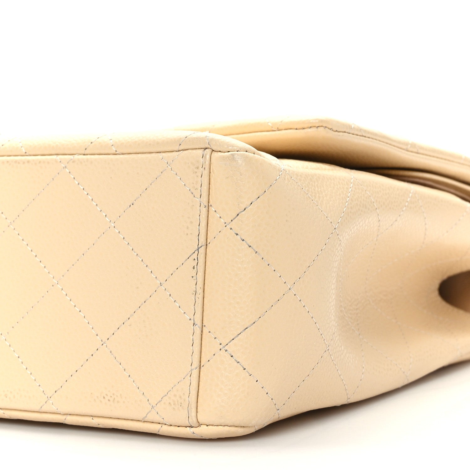Chanel Caviar Quilted Maxi Double Flap Beige 8 of 8