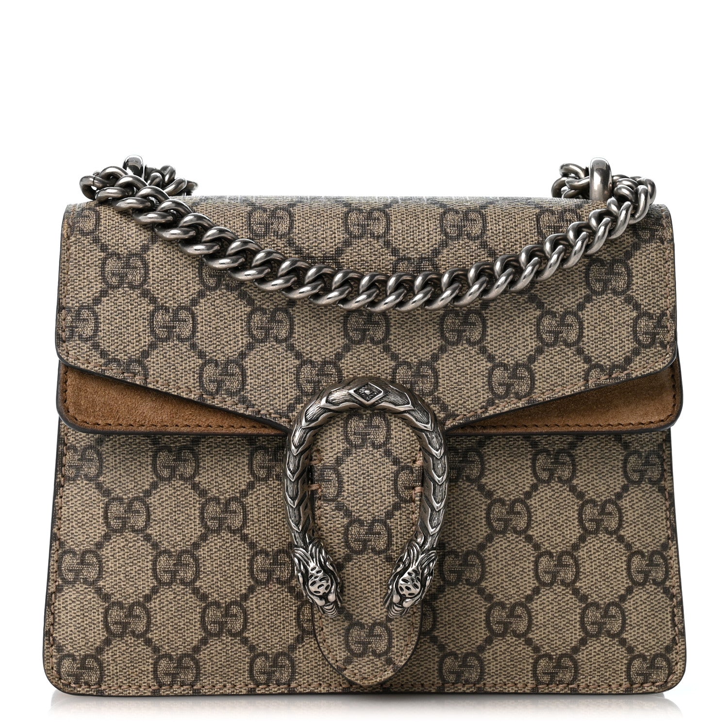 Gucci GG Supreme Monogram Mini Dionysus Shoulder Bag Taupe 1 of 11