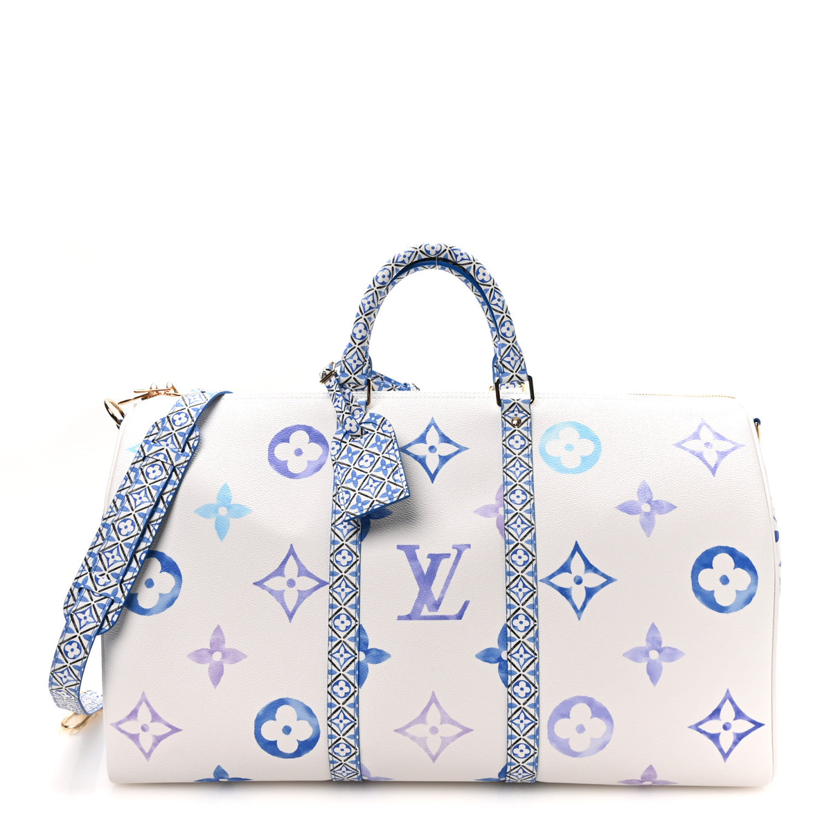 Monogram LV By The Pool Keepall Bandouliere 50 Blue