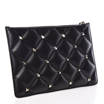 Valentino Garavani Nappa Small Candystud Zip Pouch Black 3 of 7