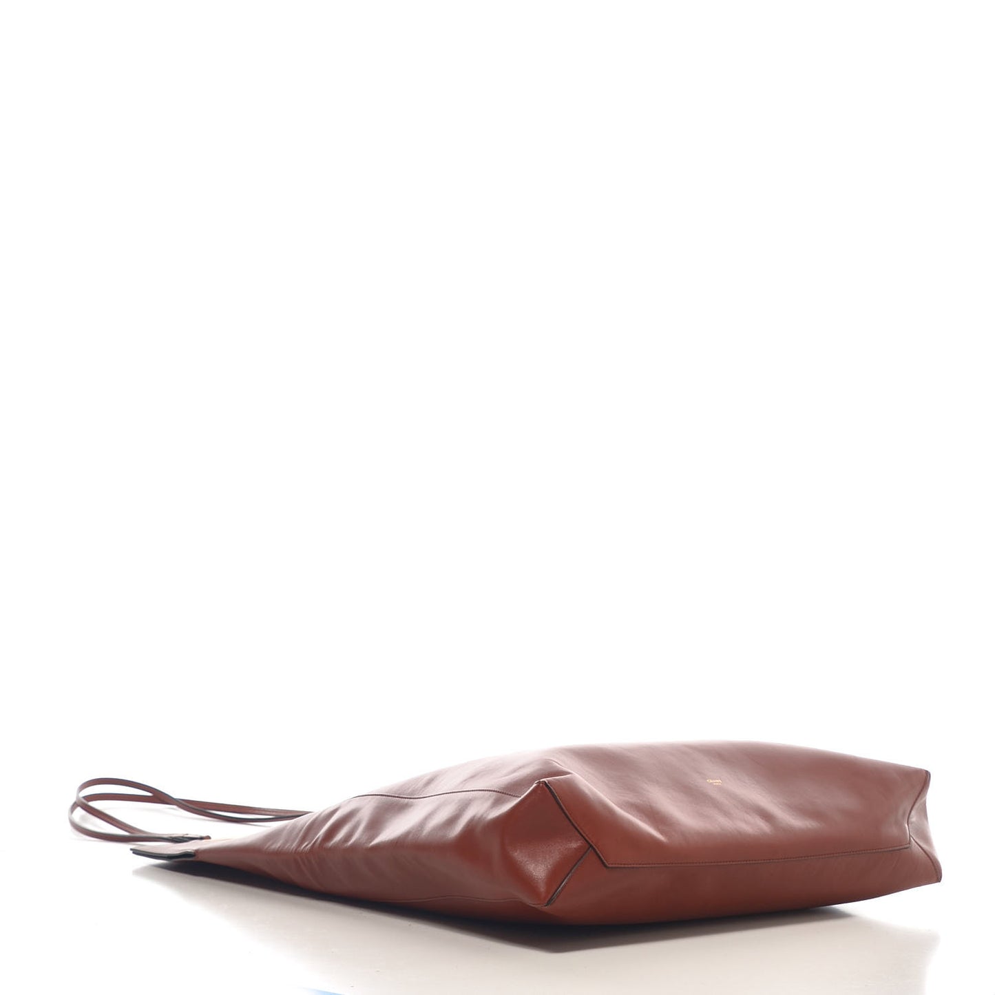 Calfskin Vertical Clasp Cabas Marron Terracotta