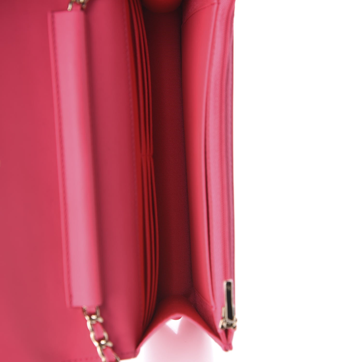 Chanel Patent Calfskin Quilted Wallet On Chain WOC Pink 5 of 12