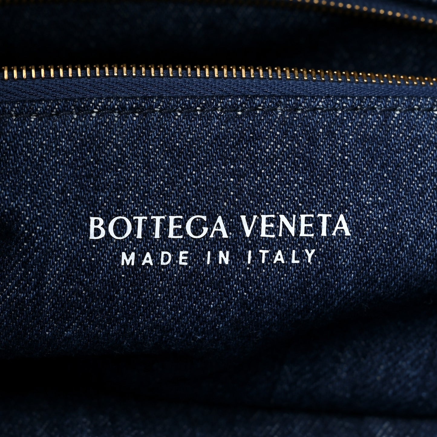 Denim Calfskin Intrecciato Large Hop Abyss Indigo
