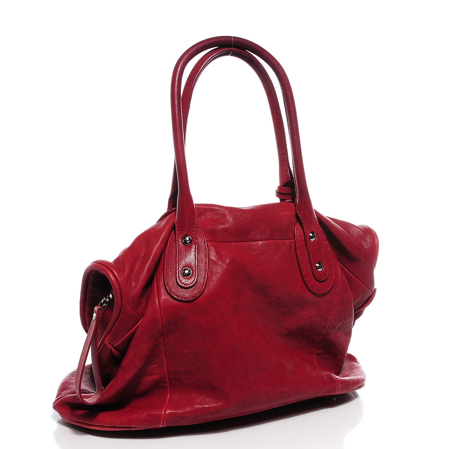 Calfskin Vintage Traveler Bag Red