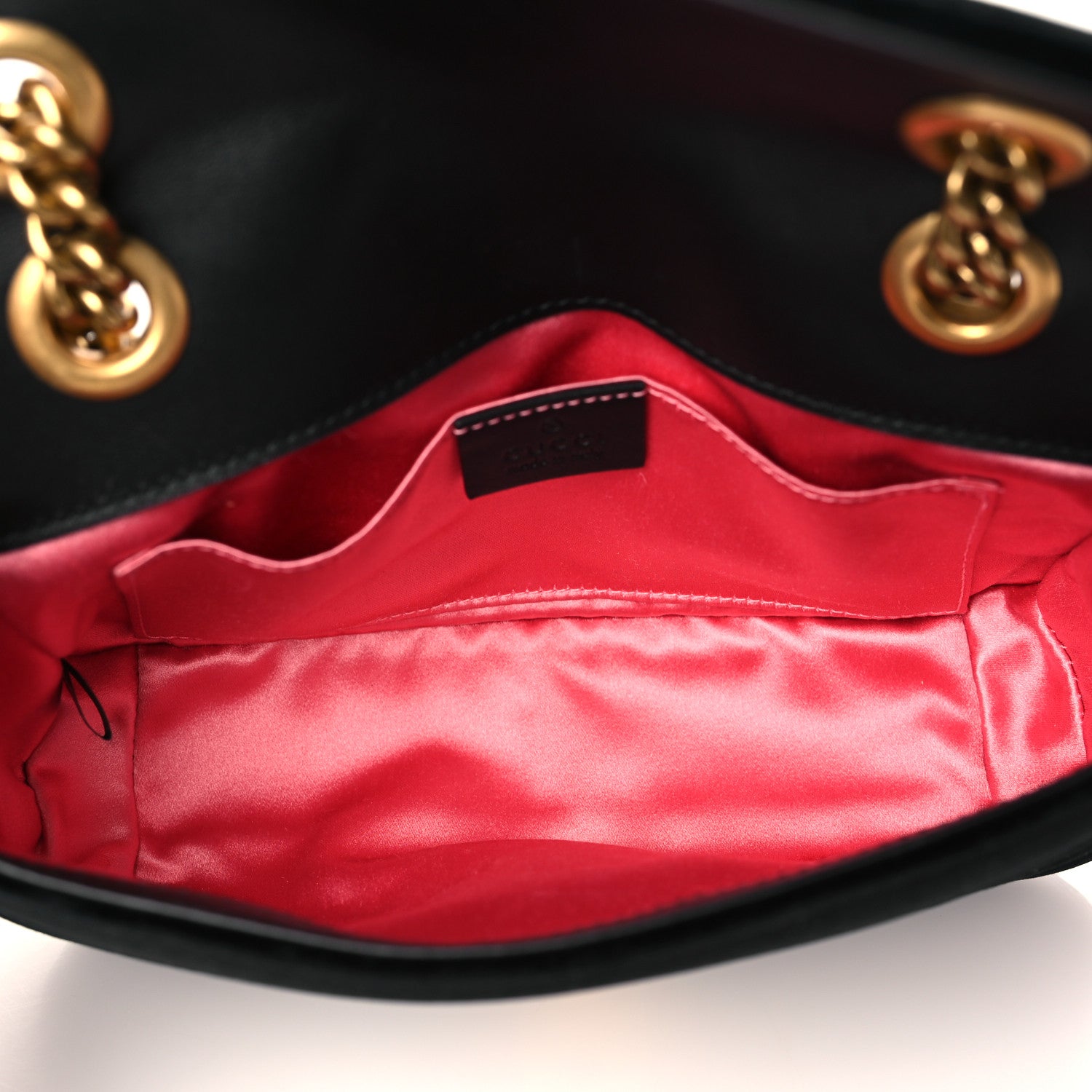 Gucci Velvet Matelasse Mini GG Marmont Shoulder Bag Black 5 of 10