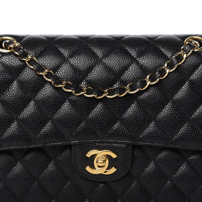 Chanel Caviar Quilted Medium Double Flap Black 9 of 11