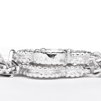 Van Cleef & Arpels 18K White Gold Mother of Pearl 5 Motifs Vintage Alhambra Bracelet 4 of 5
