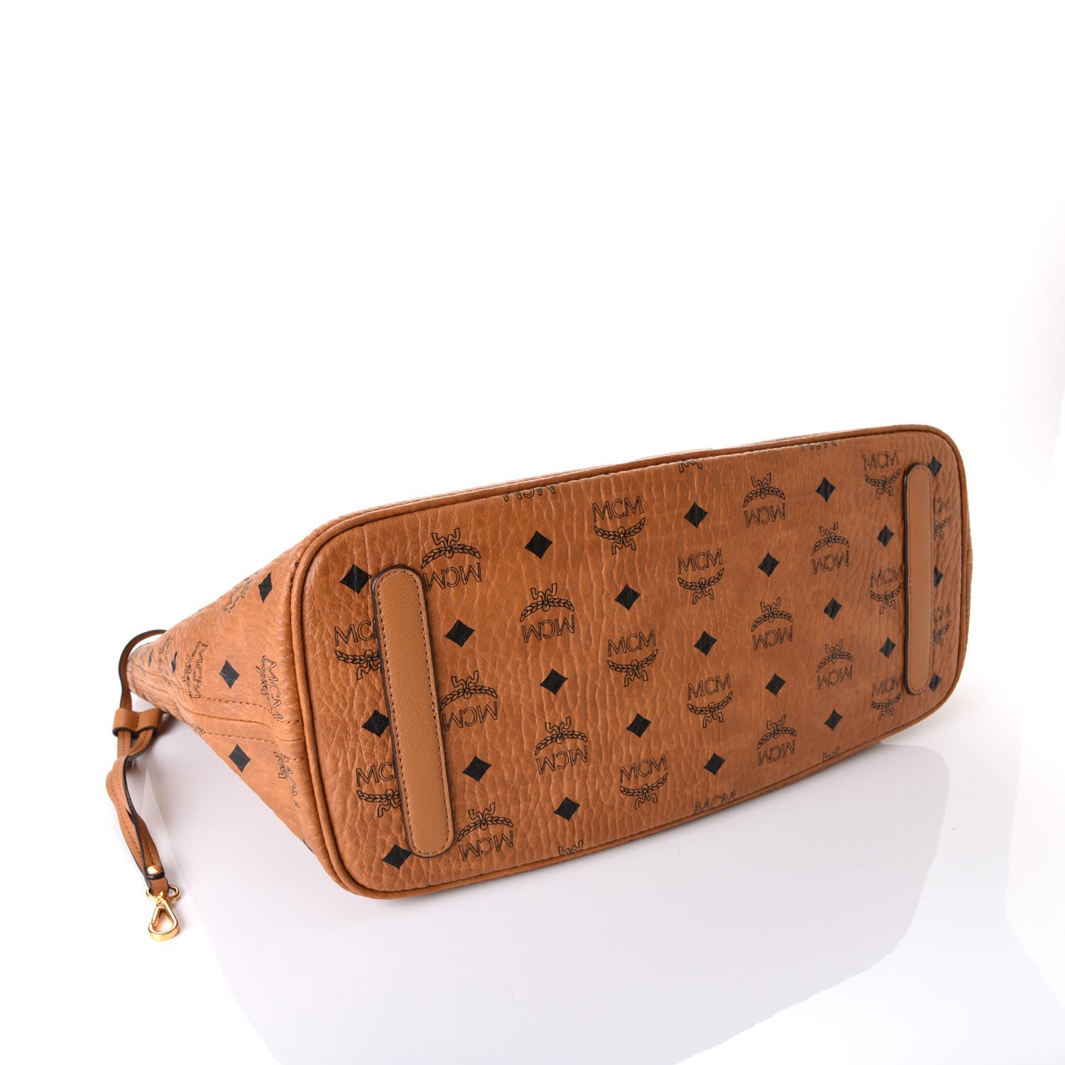 MCM Visetos Medium Liz Reversible Shopper Tote Cognac 6 of 14