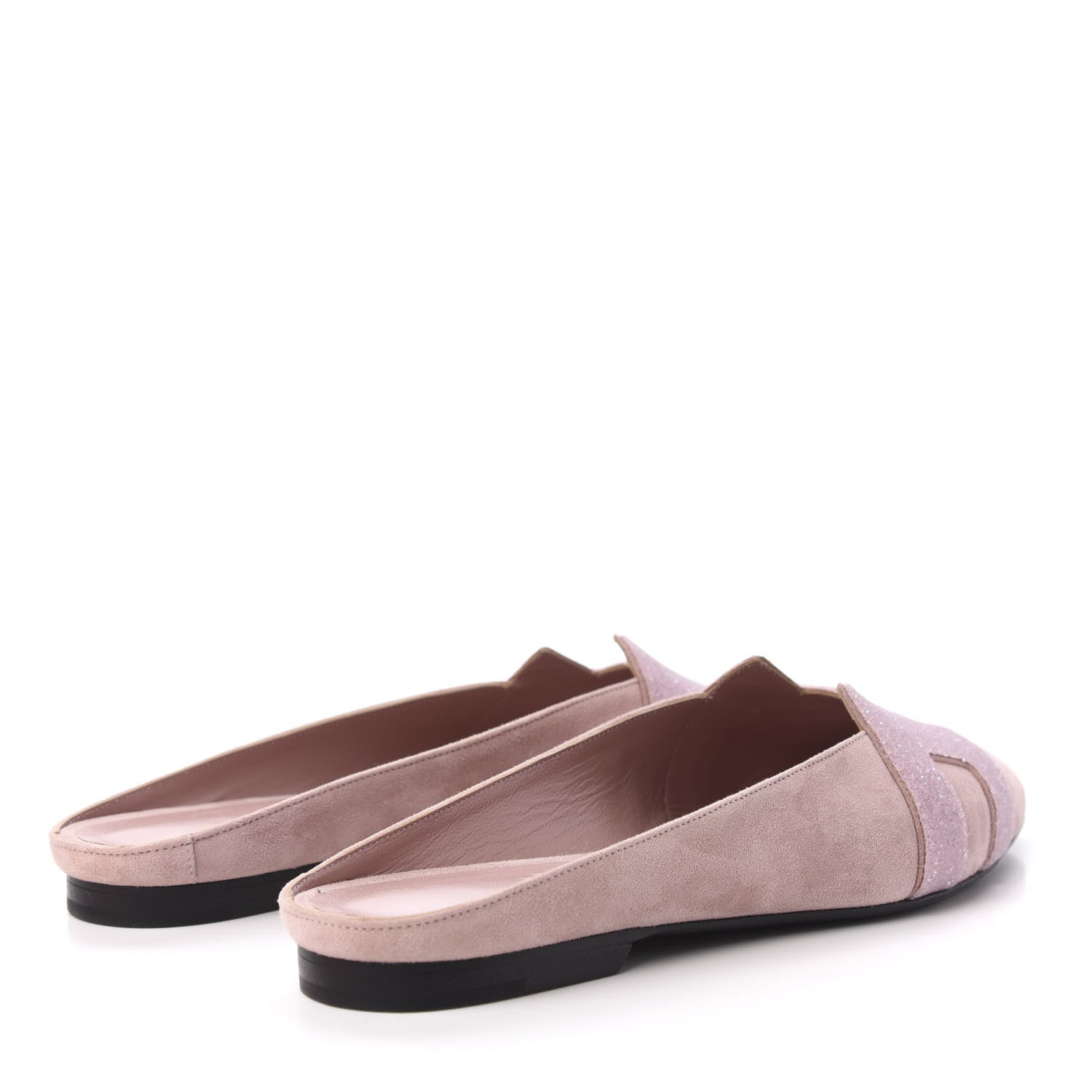 Hermes Suede Goatskin Crystal Roxane Mules 37.5 Rose 4 of 11