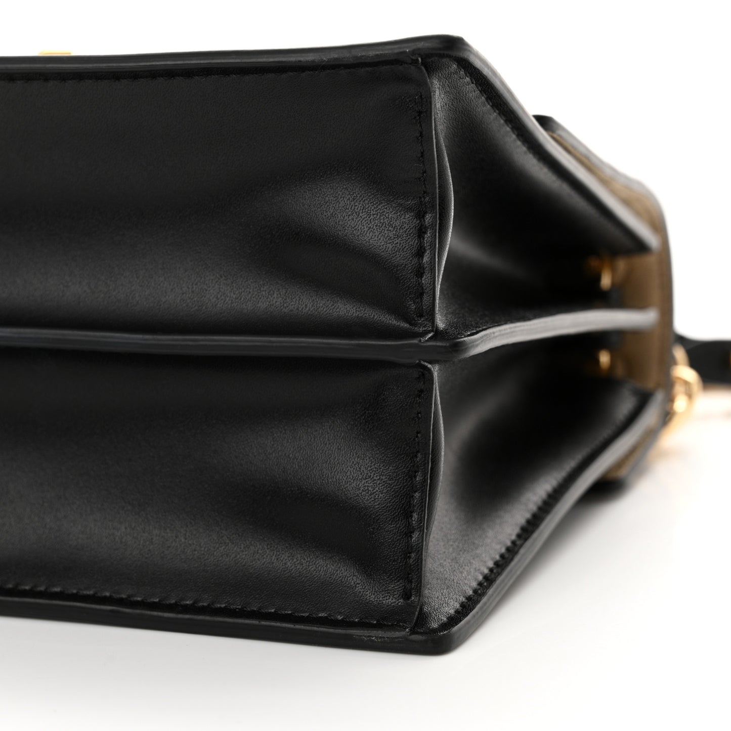 Vitello Liberty Bi-Color FF 1974 Embossed Small Kan I Shoulder Bag Black Maya