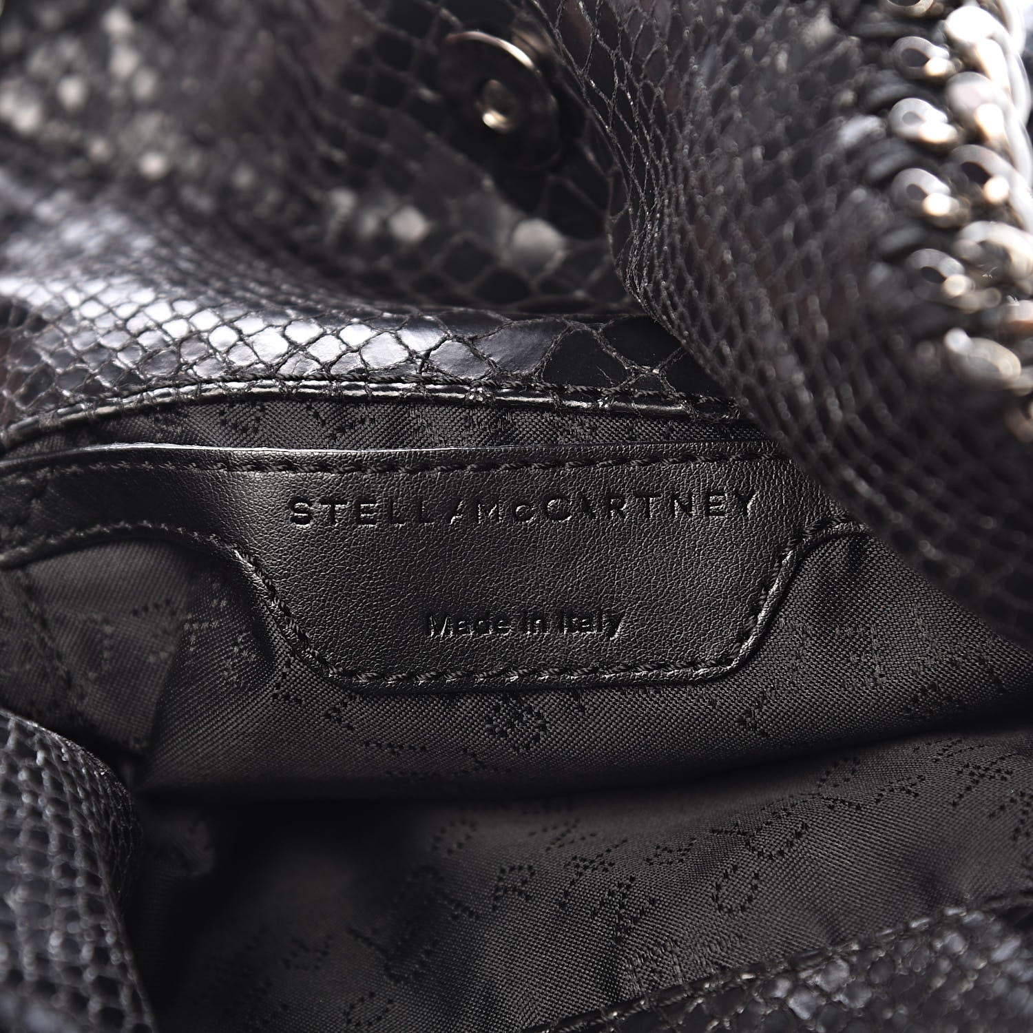 Stella McCartney Eco Python Mini Falabella Tote Black 6 of 9