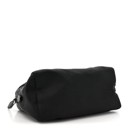 Prada Tessuto Nylon Vela Saffiano Necessaire Wristlet Pouch Black 4 of 6