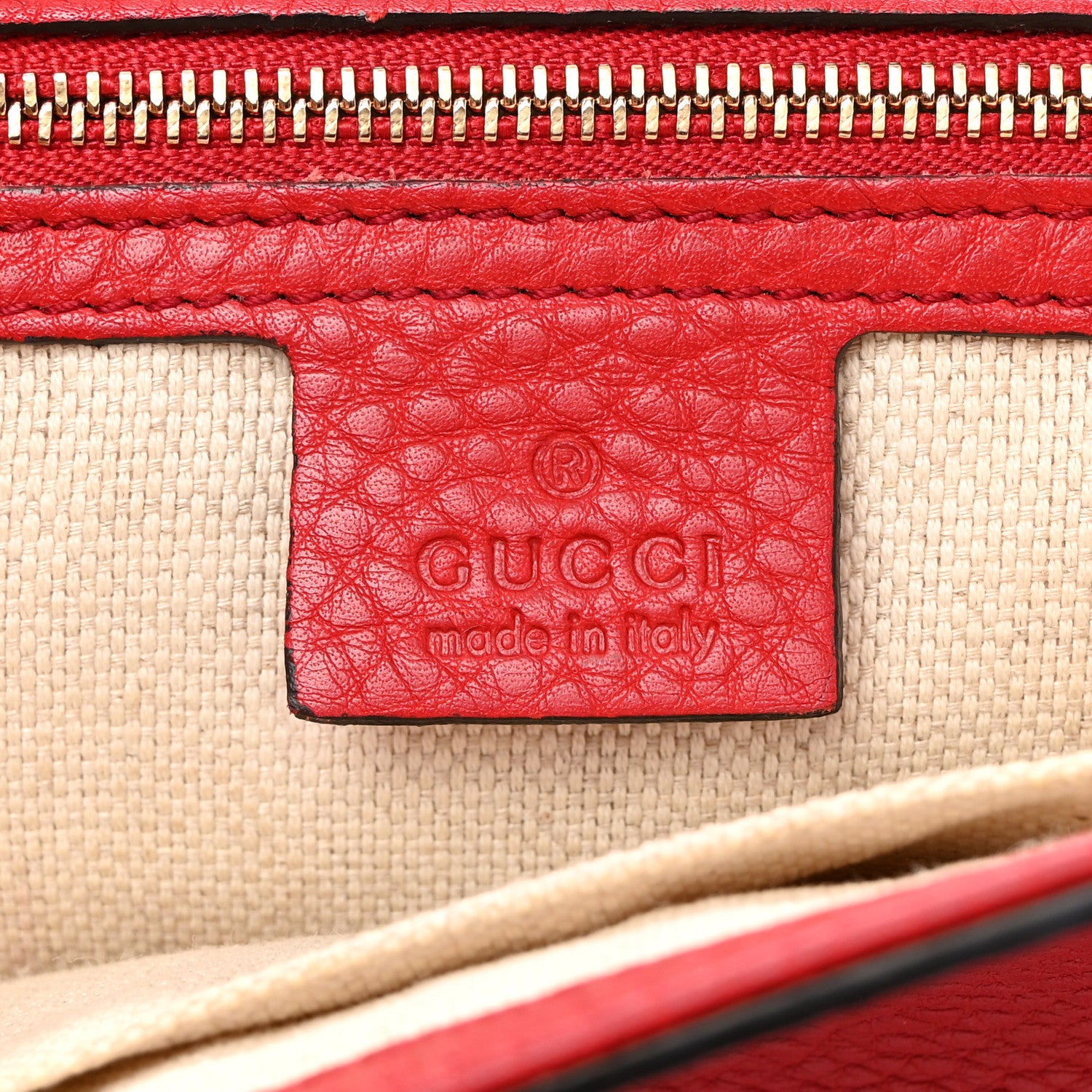 Gucci Soft Patent Medium Soho Clutch Red 6 of 7