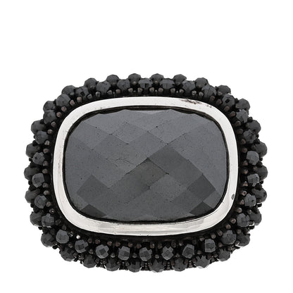 David Yurman Sterling Silver Hematite Waverly Ring 54 7 1 of 9