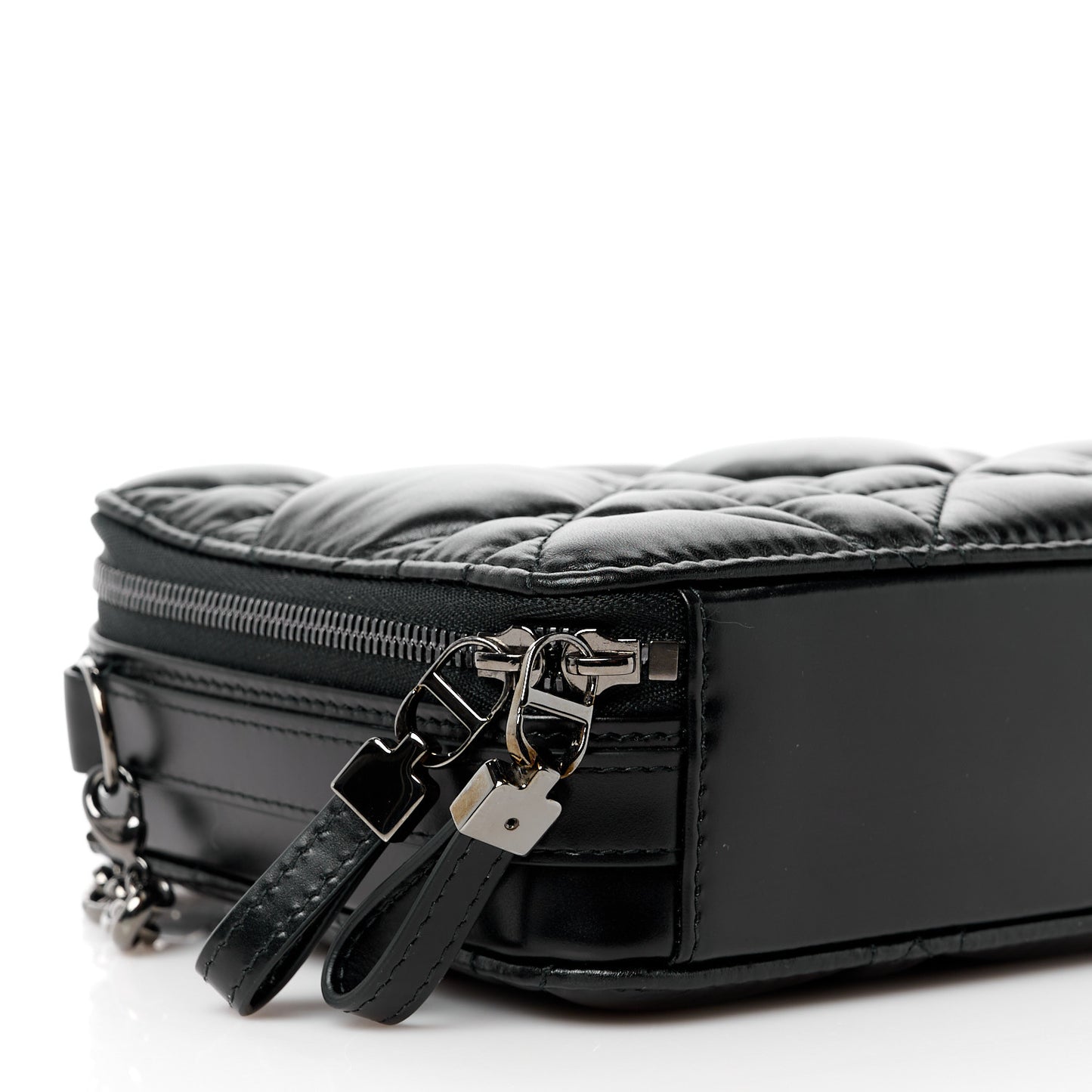 Calfskin Macrocannage Caro Box Bag Black