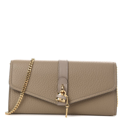 Chloe Grained Calfskin Aby Chain Wallet Motty Grey 1 of 7
