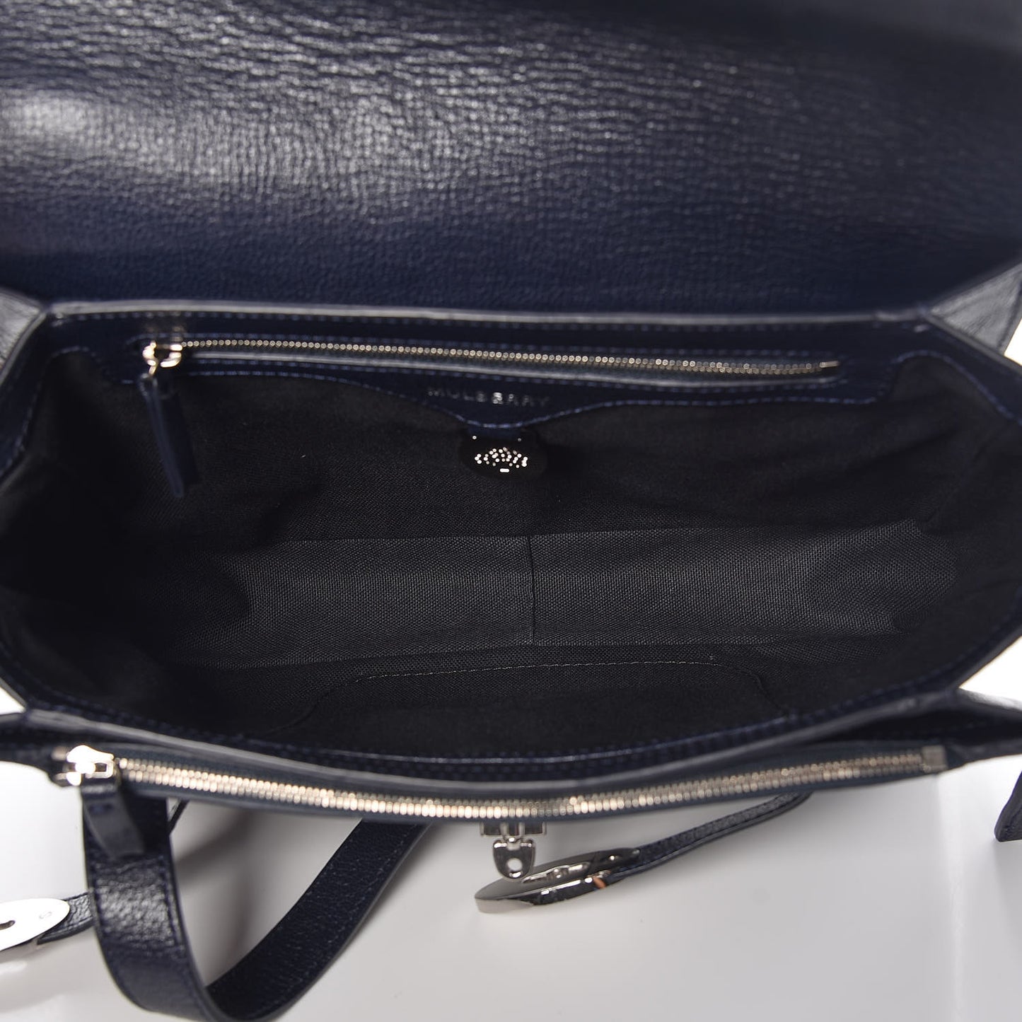 Shiny Goatskin Bayswater Shoulder Bag Midnight