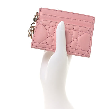 Christian Dior Lambskin Cannage Lady Dior Card Holder Melacoton 2 of 7