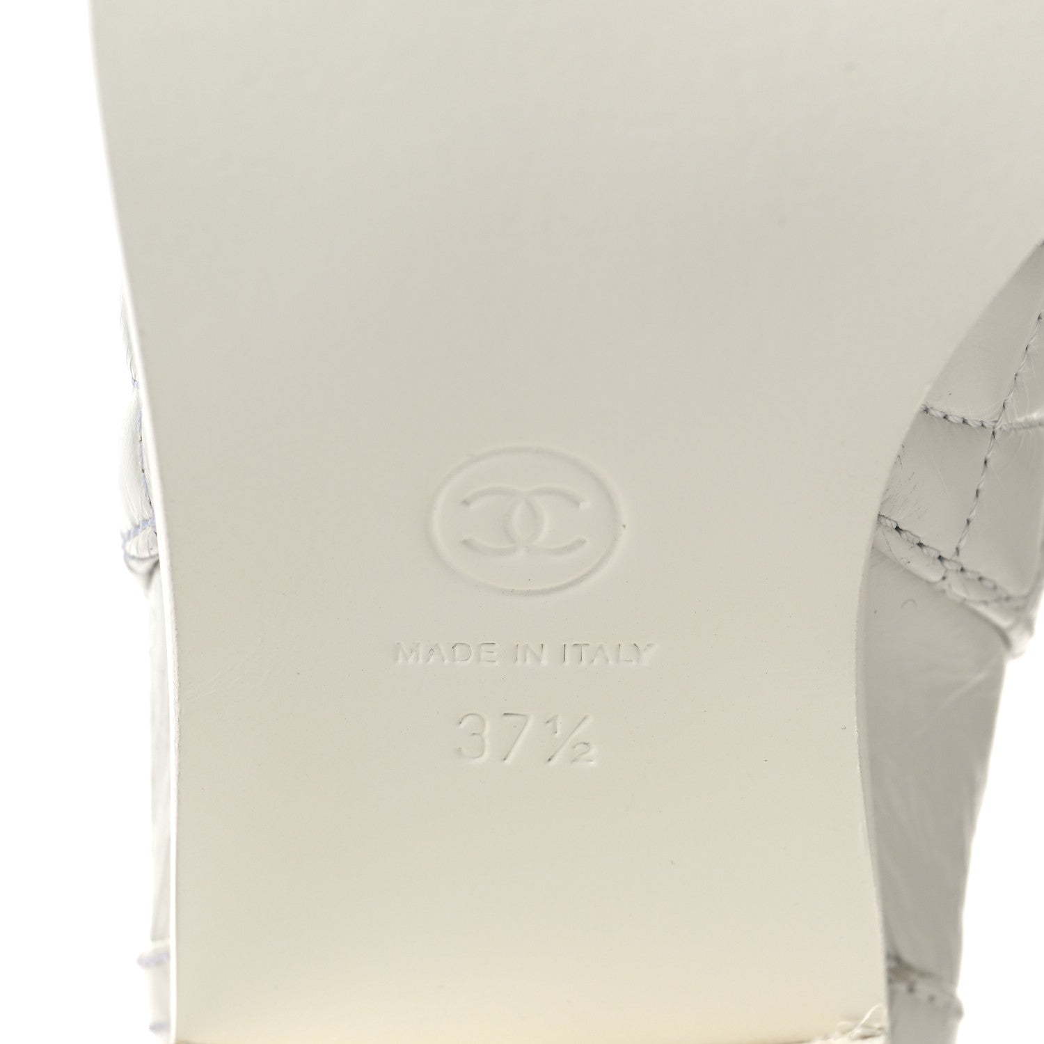 Chanel Crumpled Calfskin Quilted Cap Toe Short Boots 37.5 White Black 6 of 14