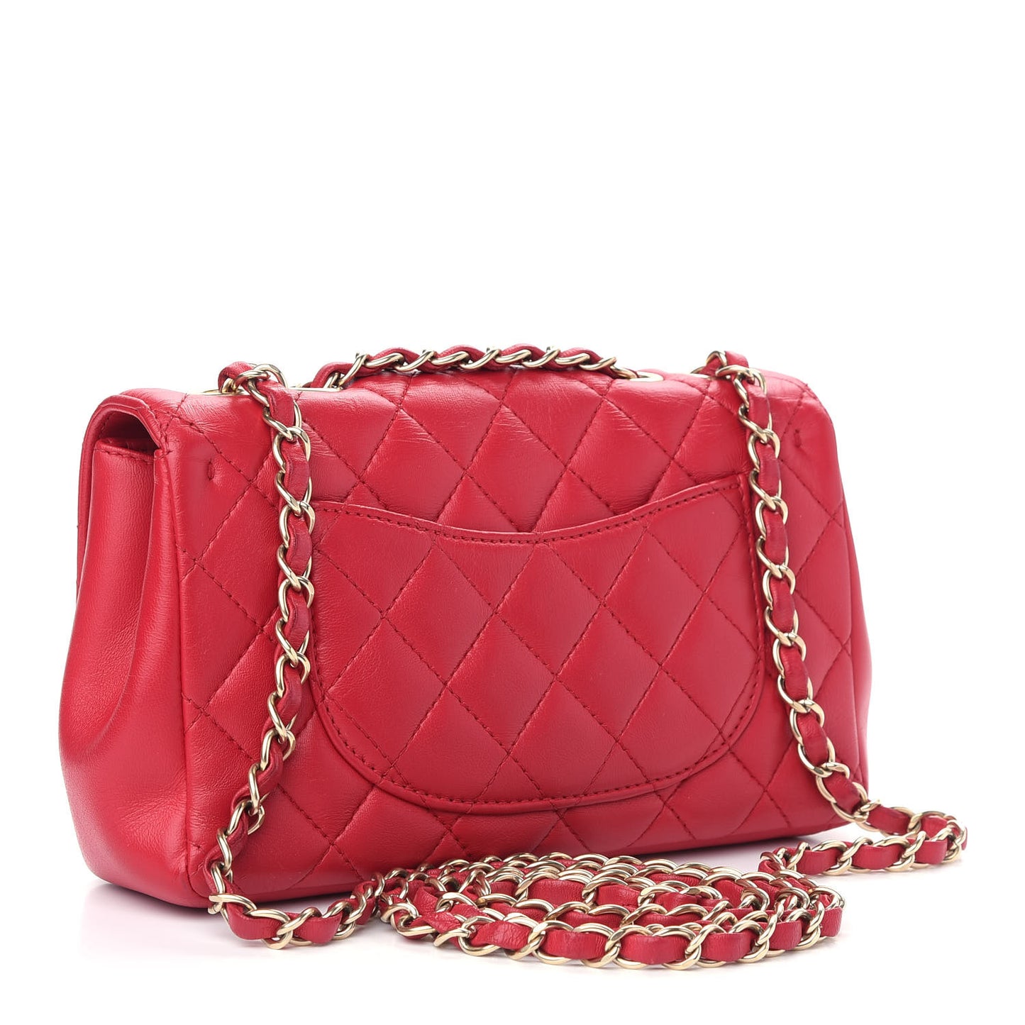 Lambskin Quilted Mini Mademoiselle Chic Flap Dark Pink