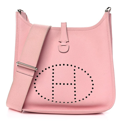Hermes Taurillon Clemence Evelyne III PM Rose Sakura 1 of 13