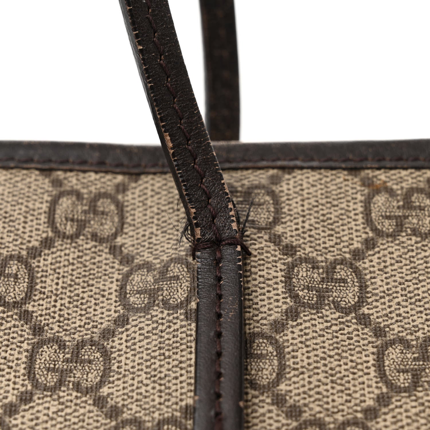 Gucci GG Supreme Monogram Medium Zippered Tote Dark Brown 13 of 20