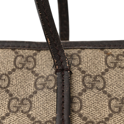 Gucci GG Supreme Monogram Medium Zippered Tote Dark Brown 13 of 20