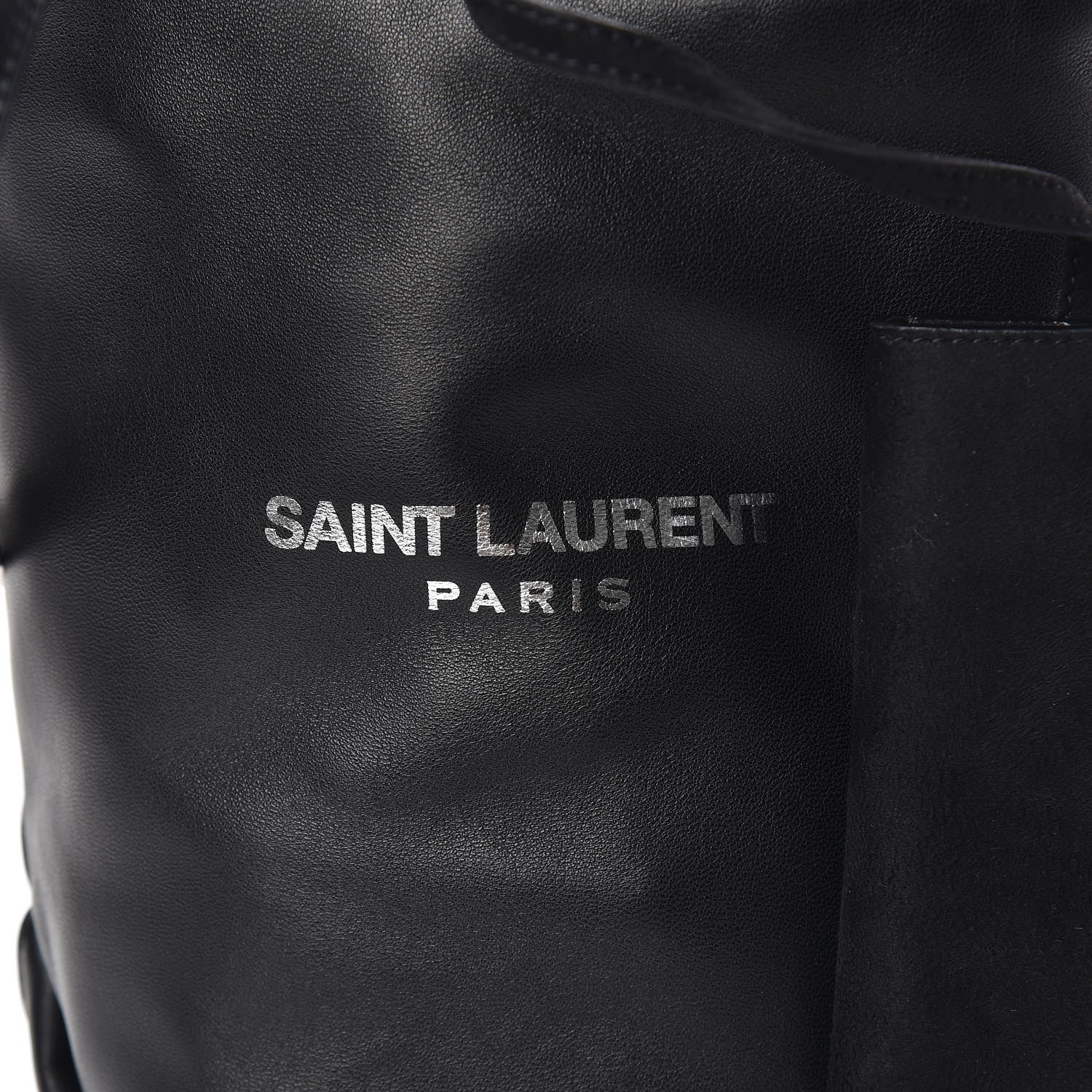 Saint Laurent Lambskin Small Teddy Bucket Bag Black 10 of 11