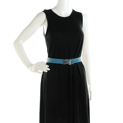 Hermes Box Taurillon Clemence 32mm H Belt 90 Black Blue Jean 2 of 7
