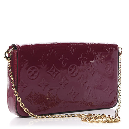 Louis Vuitton Vernis Felicie Chain Wallet Magenta 3 of 10
