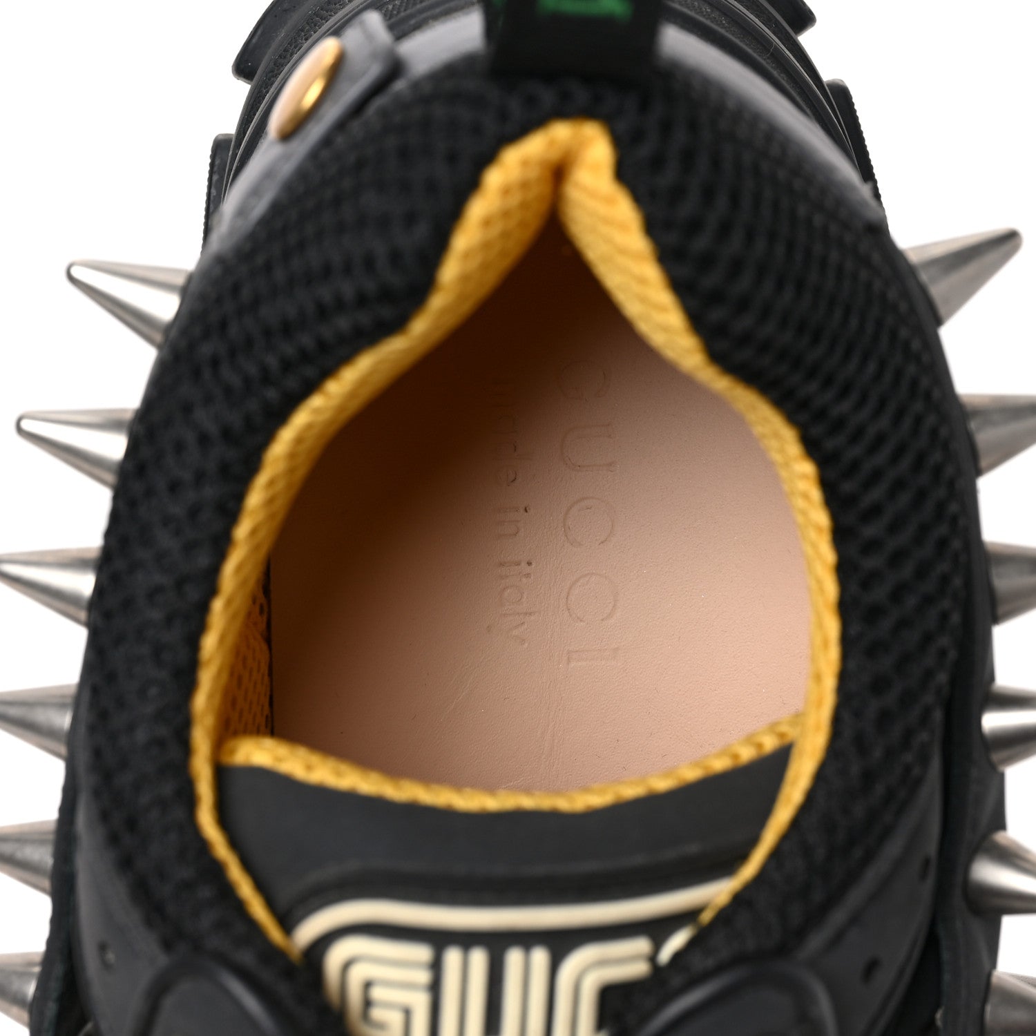 Gucci X SEGA Reflective Fabric Technical Canvas Removable Studs Mens Flashtrek Sneakers 8.5 Black 7 of 7