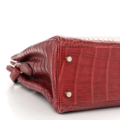 Hermes Niloticus Crocodile Kelly Sport 26 Rouge H 9 of 15