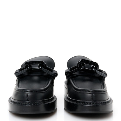 Louis Vuitton Calfskin Oversized Chain Academy Loafers 37 Black 3 of 8