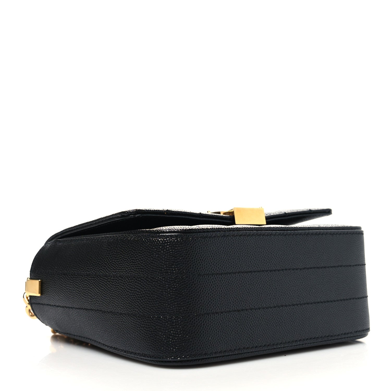 Saint Laurent Grain De Poudre Matelasse Monogram Small Vicky Chain Bag Black 4 of 11