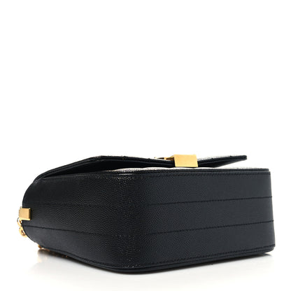 Saint Laurent Grain De Poudre Matelasse Monogram Small Vicky Chain Bag Black 4 of 11