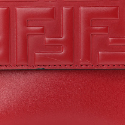 Fendi Vitello Liberty FF 1974 Embossed Kan I Shoulder Bag Fragola 14 of 17