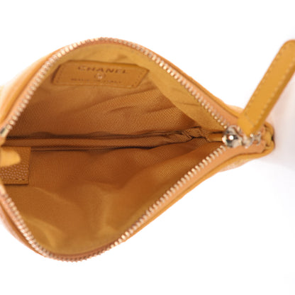 Chanel Caviar Quilted Small Cosmetic Case Yellow 5 of 8