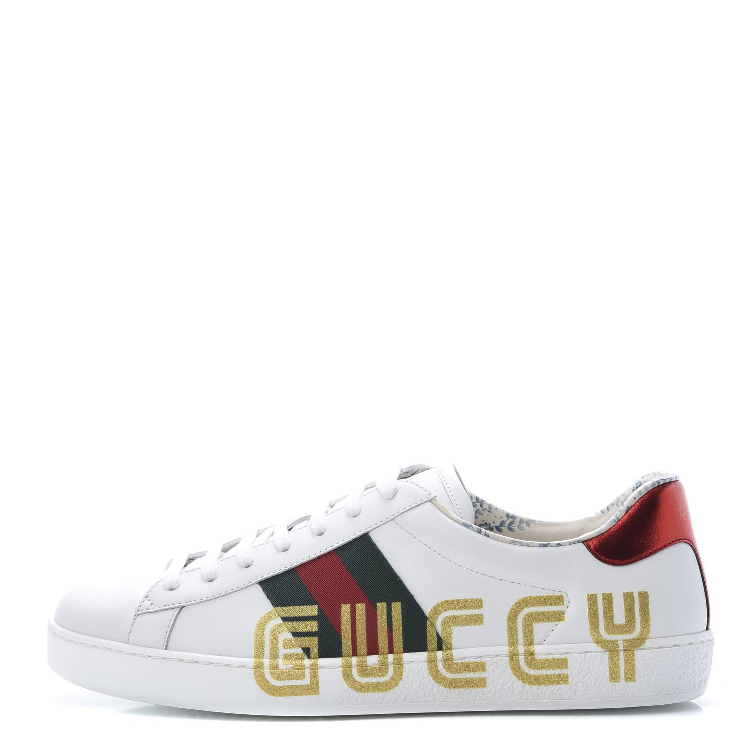 Gucci X SEGA Calfskin Web Guccy Mens Ace Sneakers 8 White 1 of 9