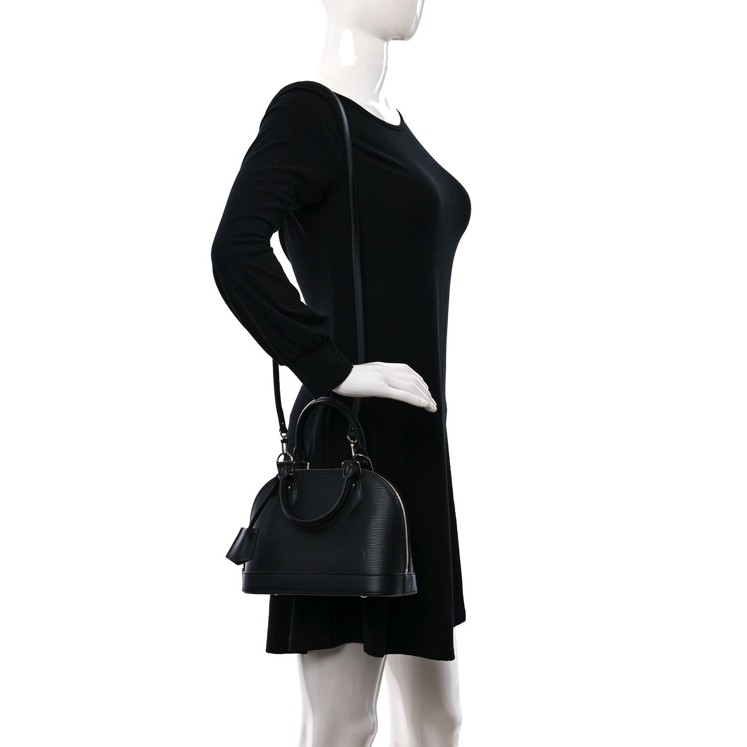 Louis Vuitton Epi Alma BB Black 2 of 8