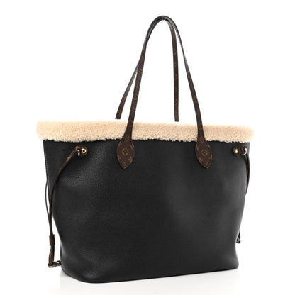 Louis Vuitton Calfskin Monogram Teddy Neverfull MM Black 4 of 11