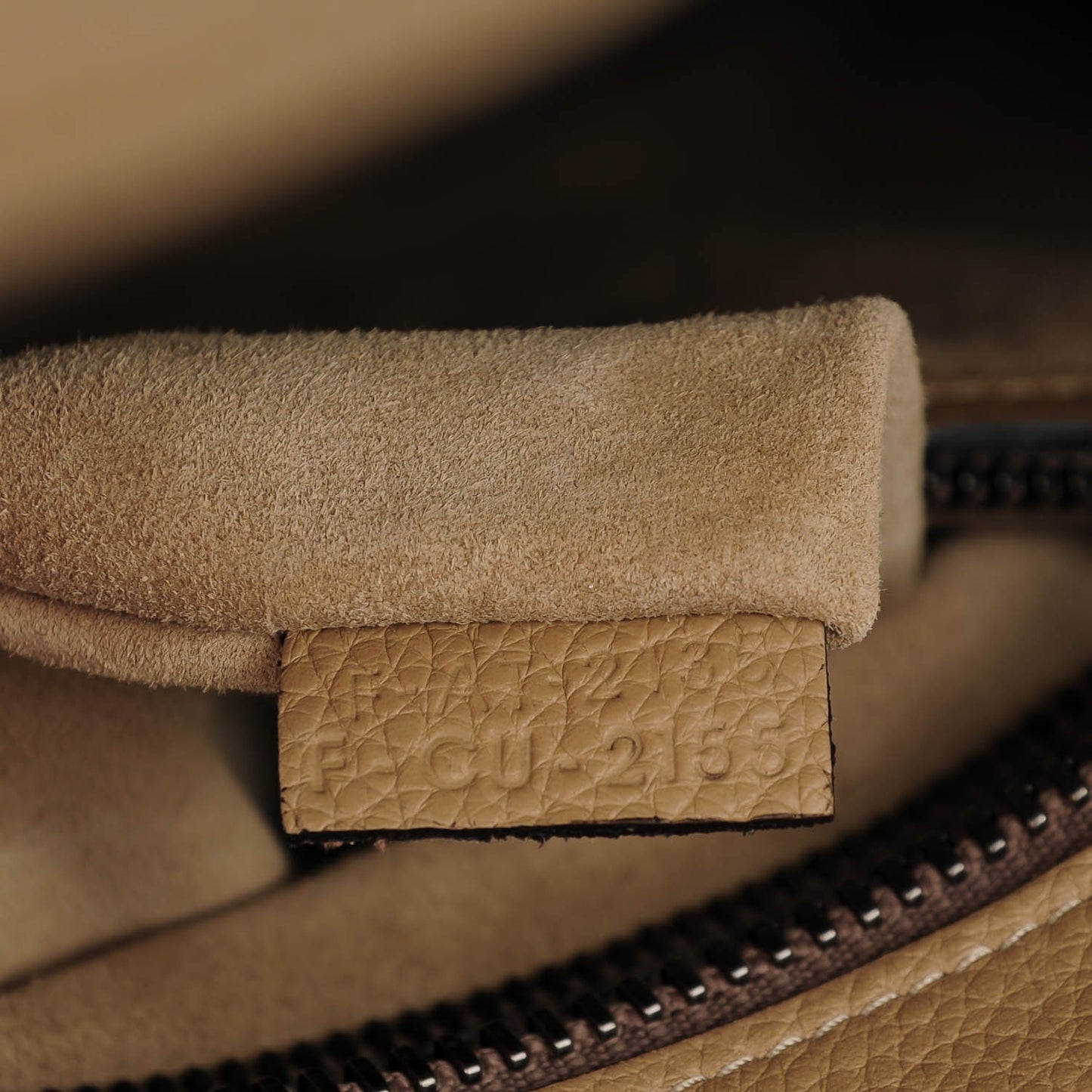 Drummed Calfskin Micro Luggage Dune