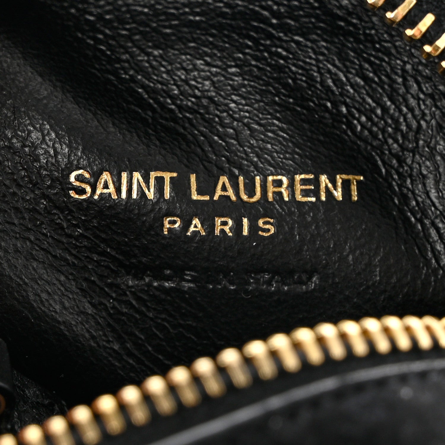 Saint Laurent Suede Patent Crocodile Embossed Jaime Cube Charm Keychain Black 6 of 6