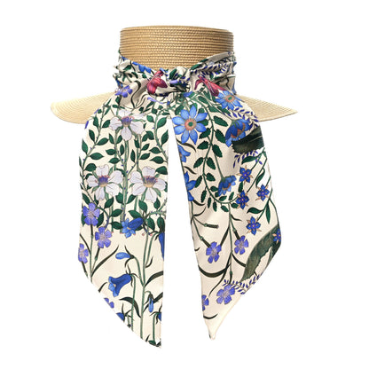 Gucci Woven Rope Straw New Flora Alba Hat M White 2 of 8