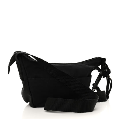 Balenciaga Recycled Sport Nylon Logo Embroidered Wheel Sling Bag Black White 3 of 9